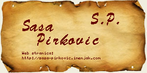 Saša Pirković vizit kartica
